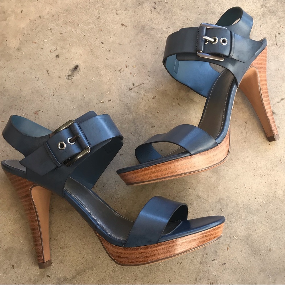 Kelly & Katie Blue Buckle Heels